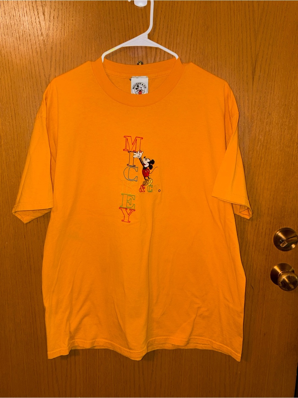 Vintage Disney Yellow/Orange Short-Sleeve Mickey Graphic Tee